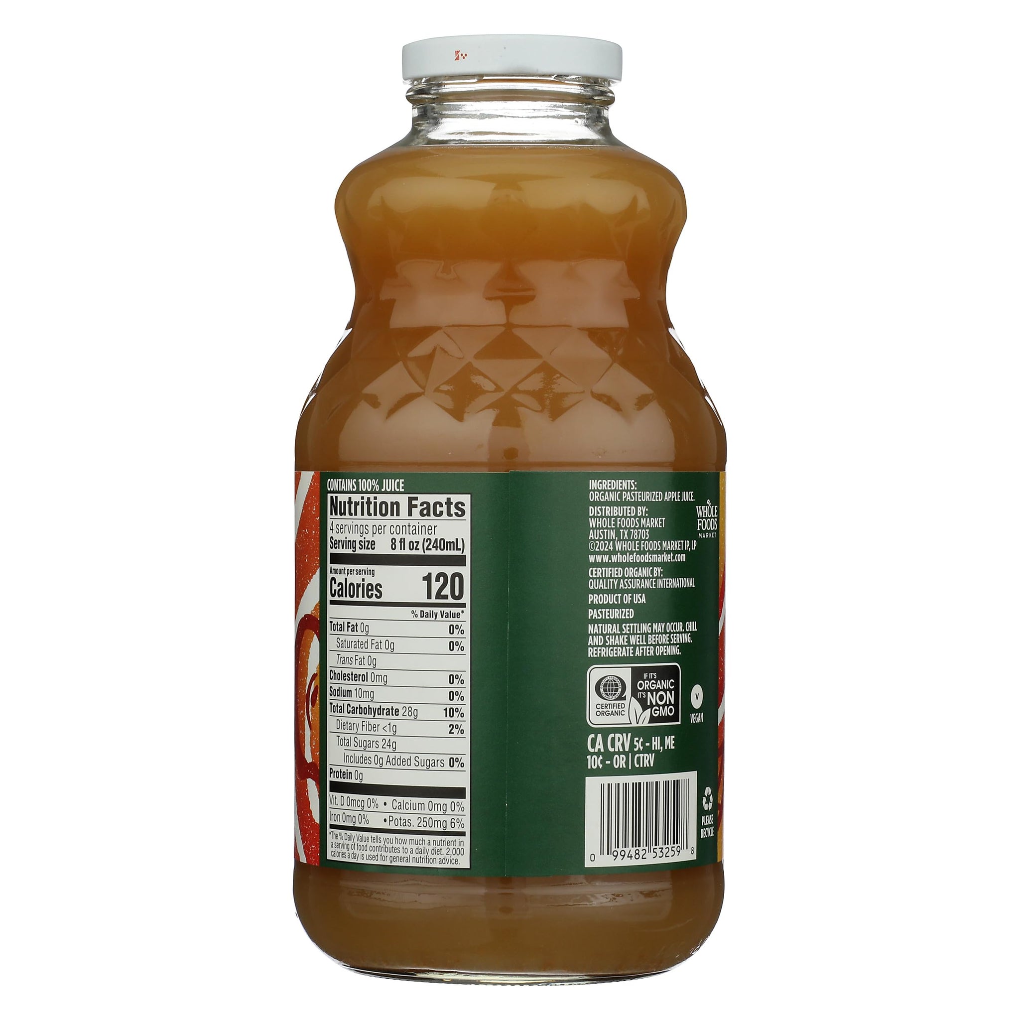 Whole Foods Market Organic Apple Juice, 32 FZ