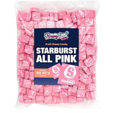 Star Bursts All Pink Strawberry Chewy Candy, 1 LB (Approx. 90 Pieces) Bulk Bag - Pink Individually Wrapped Candy, Perfect for Parties, Events
