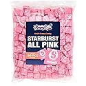 Star Bursts All Pink Strawberry Chewy Candy, 1 LB (Approx. 90 Pieces) Bulk Bag - Pink Individually Wrapped Candy, Perfect for Parties, Events