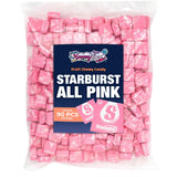 Star Bursts All Pink Strawberry Chewy Candy, 1 LB (Approx. 90 Pieces) Bulk Bag - Pink Individually Wrapped Candy, Perfect for Parties, Events