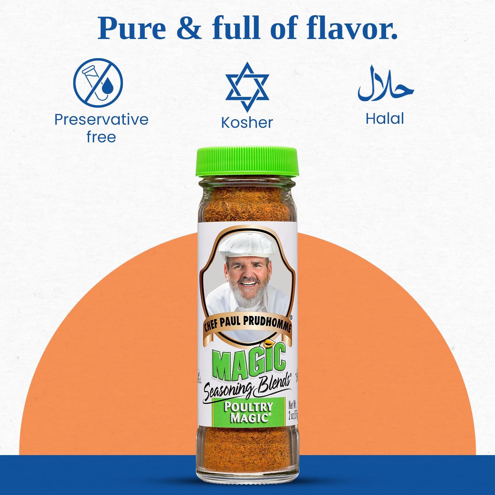 Chef Paul Magic Seasonings Blends Poultry Magic Seasoning | MSG-Free Chicken Seasoning | Gluten-Free Poultry Rub | For Roasting, Grilling & Cooking |