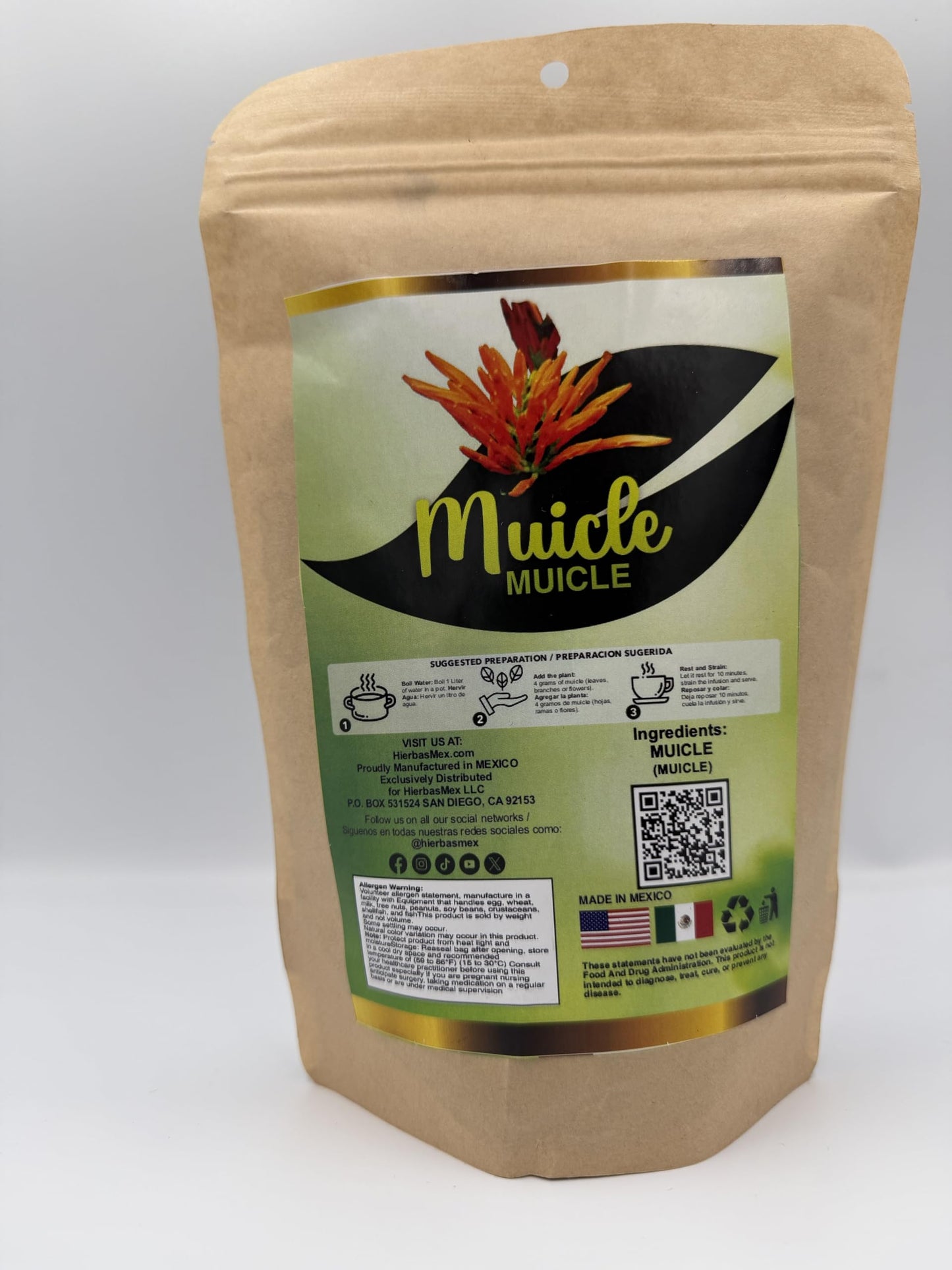 Hierbasmex - Honey Suckle - MUICLE loose leaf Herbal Tea