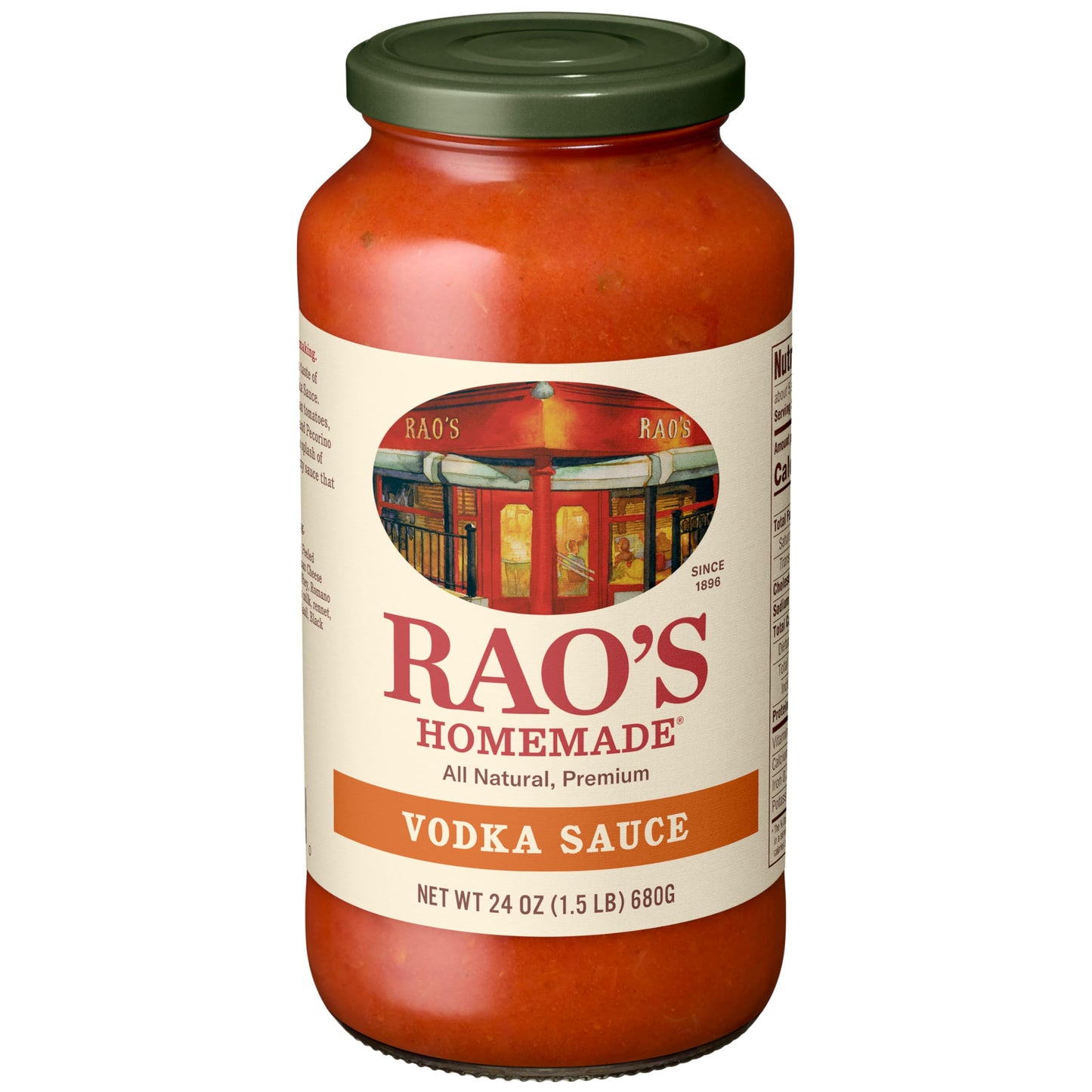 Rao's Homemade Vodka Sauce, 24 oz, Tomato Sauce, All Purpose, Keto Friendly Pasta Sauce, Premium Quality Tomatoes from Italy & Vodka