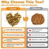 Ginger Turmeric Tea 2g x 60 Teabags | 100% Golden Blend for Wellness | Powerful Antioxidant & Natural Digestion Metabolism Support | Warming