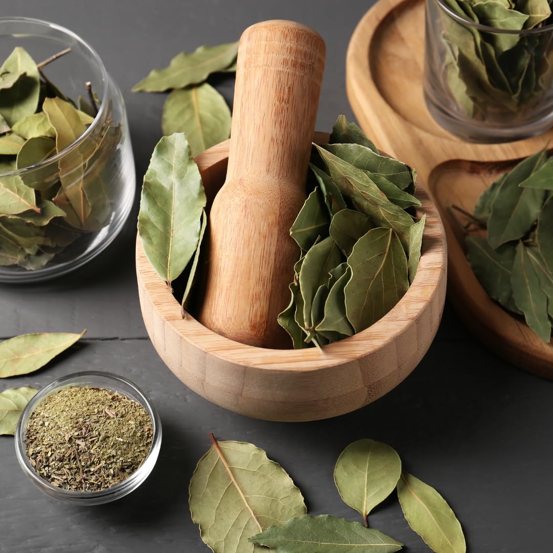 Olive & Vine Ground Bay Leaves, Aromatic Herb, Seasoning for Soups, Stews, and Sauces, Rich Tradition, Authentic Taste, For Global Recipes (3.20