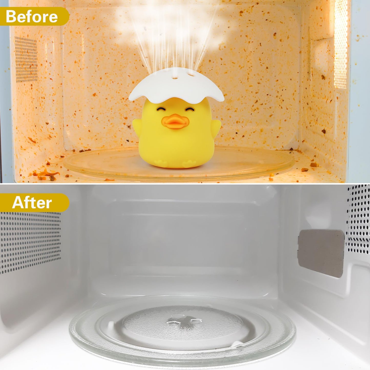 Sakuo NEW Microwave Steam Cleaner, Duck Microwave Cleaner, Just Add Vinegar and Water, Cut Cleaning Time by Half, Kitchen Gifts Accessories Gadgets