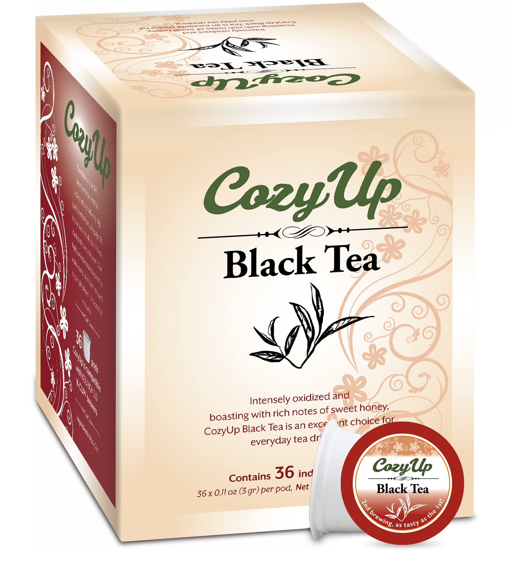 Cozy Up Black Tea K-Cup Pod, 36-Count, Compatible with Keurig Brewers