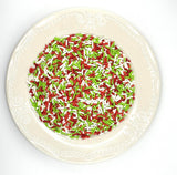 Red Green White Edible Sprinkles for Holiday Christmas Cake Decorating, Cupcakes, Cookies, Ice Cream and Donut Toppings Edible Decorating Baking