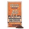 Control Freak Coffee Lightly Buzzed - 25% Caffeine Ground Coffee (12 Oz) | Low Caffeine Coffee with Smooth, Full Flavor for Jitter-Free Energy |