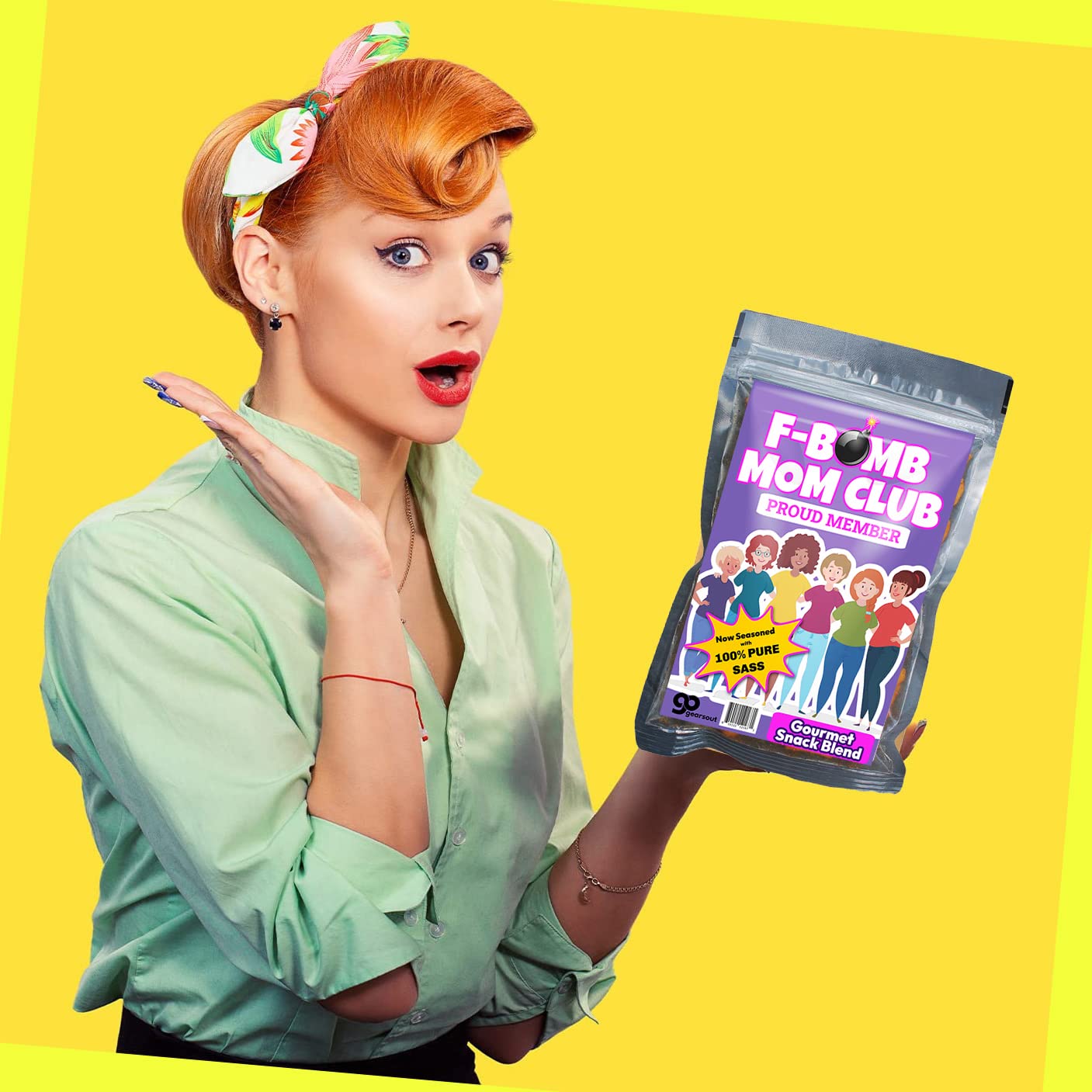 F Bomb Mom Trail Mix - Funny Stocking Stuffers for Women - Hilarious Mom Gifts - Unusual White Elephant - Womens Gag Gifts Mother’s Day