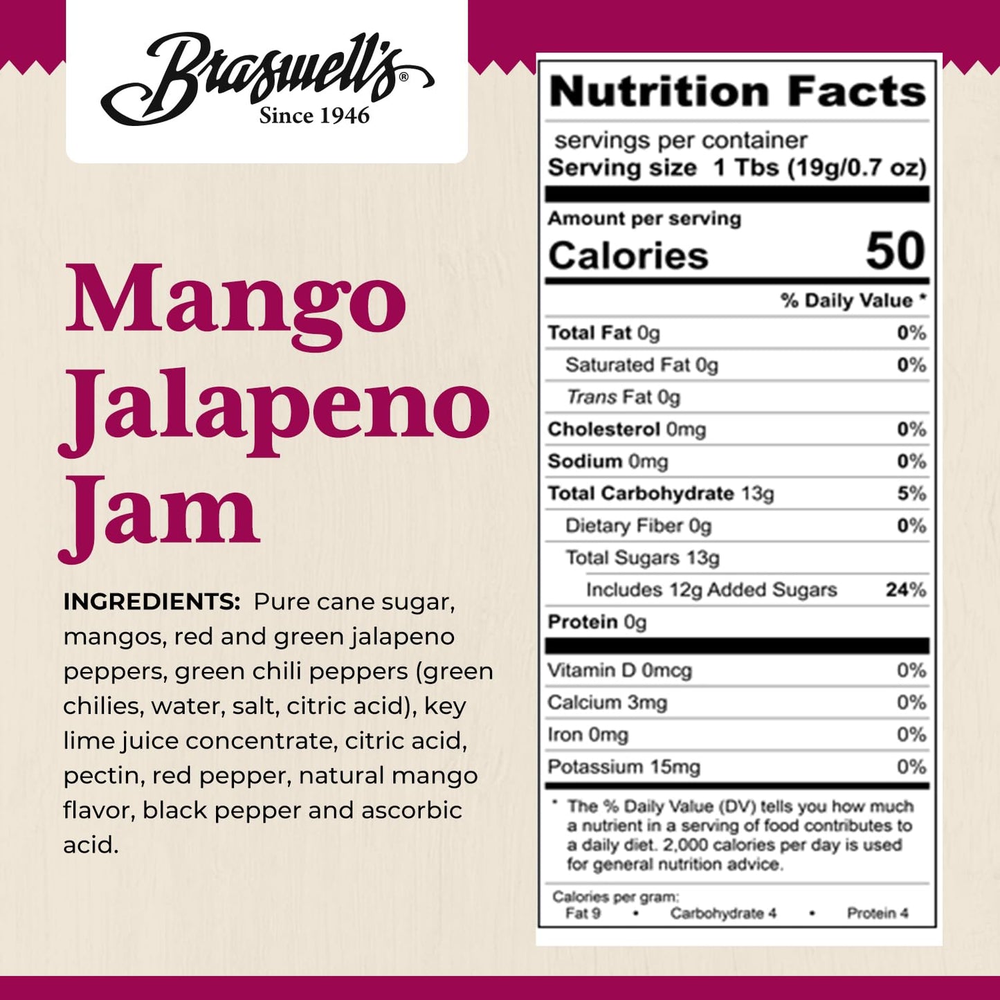 Braswell’s Mango Jalapeño Pepper Jam - Small-Batch, Renowned Specialty, Made in USA, Since 1946 (10.5oz)