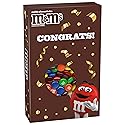 M&M'S Milk Chocolate Candy Gift Box with Congrats Card for Graduation, Anniversary, Engagement, Wedding, Baby, New Job, and All Congratulations Card