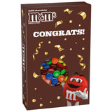 M&M'S Milk Chocolate Candy Gift Box with Congrats Card for Graduation, Anniversary, Engagement, Wedding, Baby, New Job, and All Congratulations Card