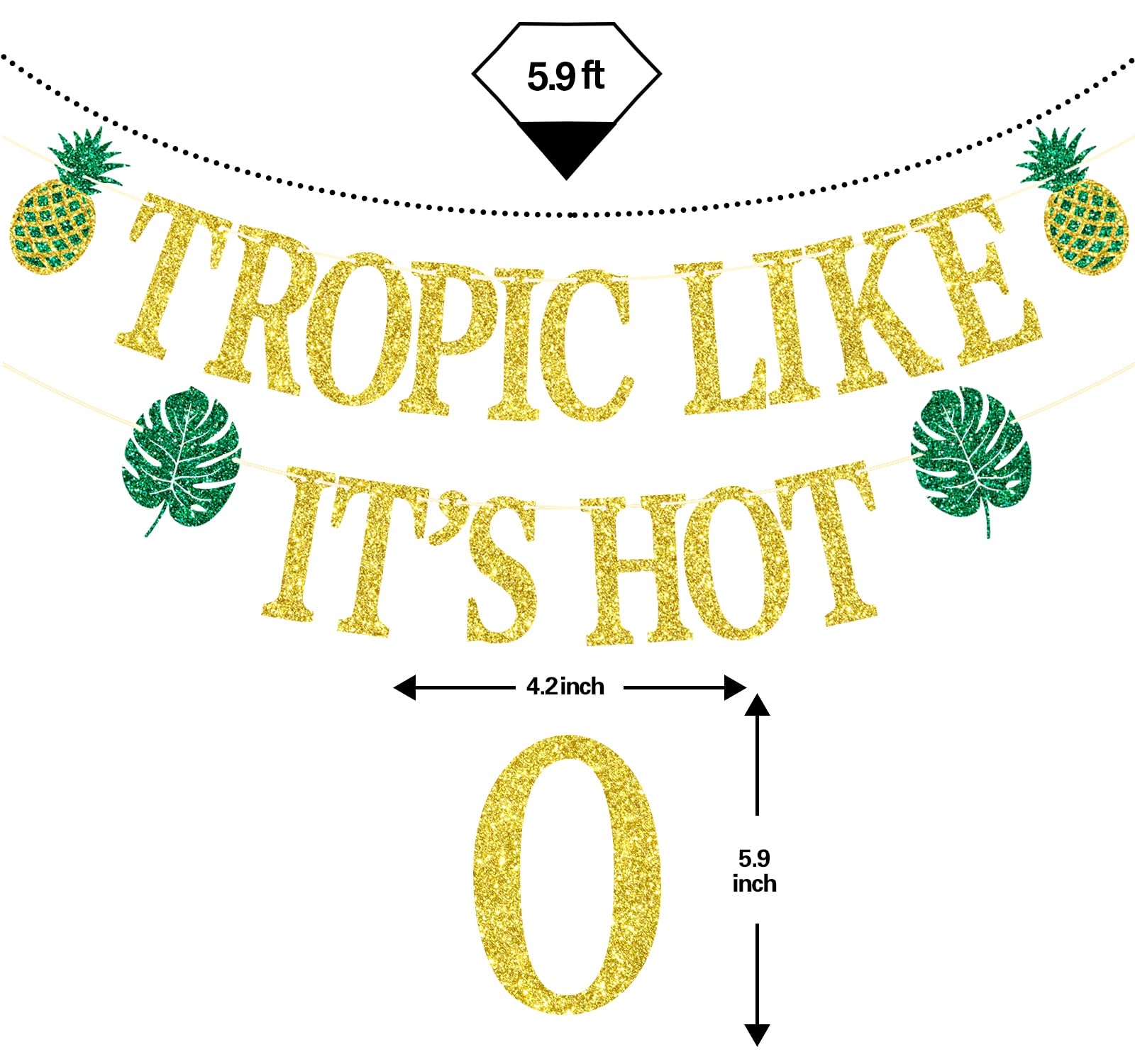 Tropic Like It's Hot Banner, Hawaiian Luau Party Decorations, Tropic Like It's Hot for Hawaiian Luau Party, Tropical Bachelorette Party, Beach Bach