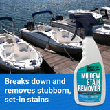 Better Boat Mold and Mildew Stain Remover 22oz Spray for Fabric Vinyl Tile Grout, Removes Mold Stains on Boat Seats Bathroom Shower Patio Furniture