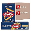 Barilla Penne & Spaghetti Pasta Variety Pack, 16 oz. Boxes (Pack of 8) - Non-GMO, Made with Durum Wheat Semolina - Kosher Certified