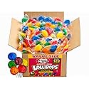 A Great Surprise Classic Lollipops - 3 Pounds - Individually Wrapped Candies - Flat Round Bulk Suckers For Kids, Doctors Office, Schools, Banks
