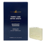 Bath & Body Works Mahogany Teakwood Fabric Care Dryer Sheets - Box of 40 sheets - with a Natural Oats Sample Soap