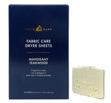 Bath & Body Works Mahogany Teakwood Fabric Care Dryer Sheets - Box of 40 sheets - with a Natural Oats Sample Soap