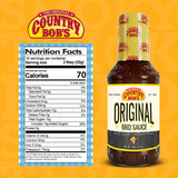 Country Bob's - Original Barbecue Sauce - 18 oz (Pack of 1)