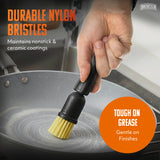 Brushtech Advanced Nonstick Pan Cleaning Brush - Scratch-Safe Heavy Duty Kitchen Scrubber for Cookware, Pots & Skillets, Designed for Residue & Grease