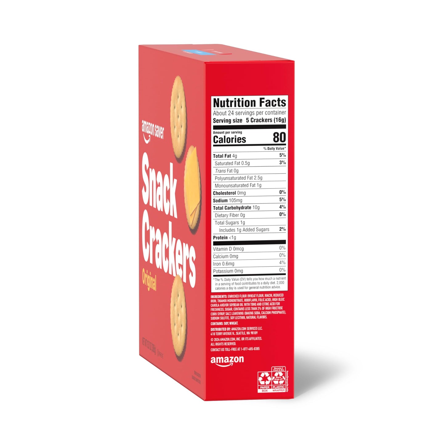 Amazon Saver, Original Snack Crackers, 13.7 Oz