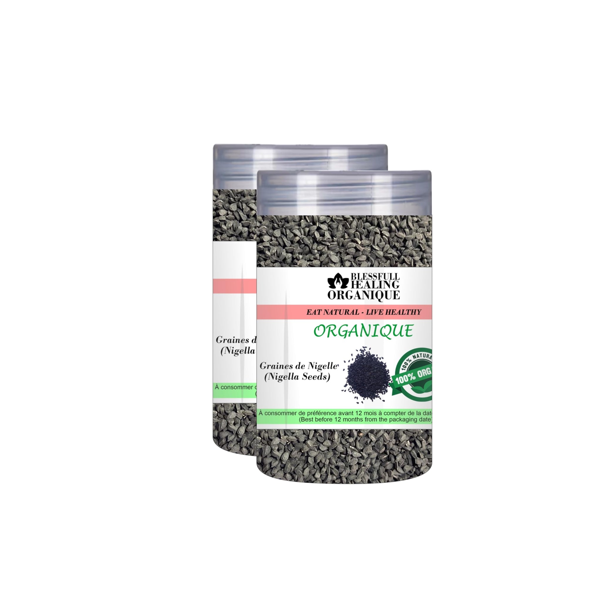 Blessfull Healing Organic Nigella Seed (Kalaungi) 100 Gram (3.52 oz) Each (Pack Of 2) = 200 Grams, Vegan