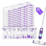 Disposable Mopping Pads Refills for PowerMop Multi-Surface Mop and PowerMop Wood Mop, Spray Clean Pads Replacement (Purple-30)