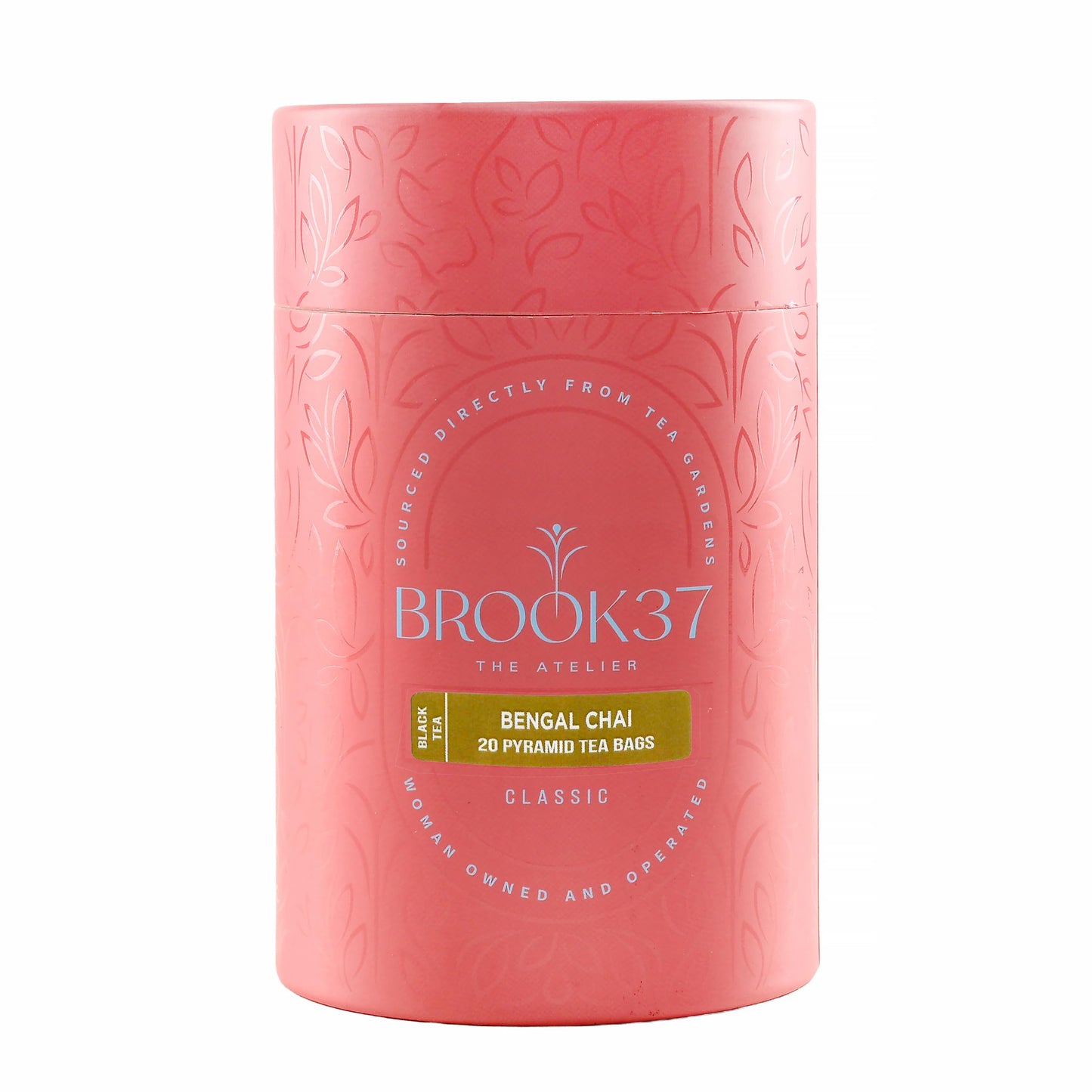 Brook37 Bengal Chai - Premium Black Chai Tea Blend | High Caffeine | Natural flavor and ingredients | Black tea, Ginger root, Cinnamon, Clove