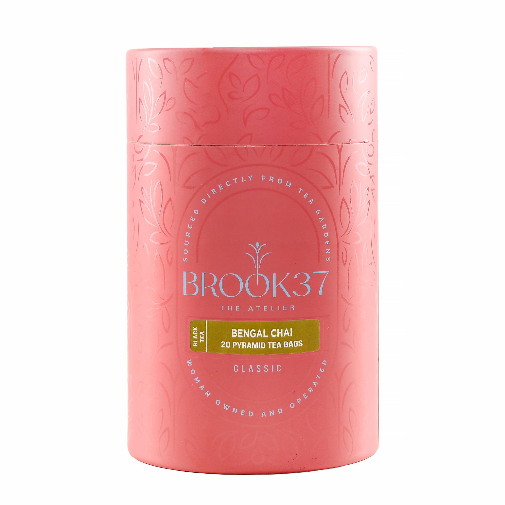 Brook37 Bengal Chai - Premium Black Chai Tea Blend | High Caffeine | Natural flavor and ingredients | Black tea, Ginger root, Cinnamon, Clove