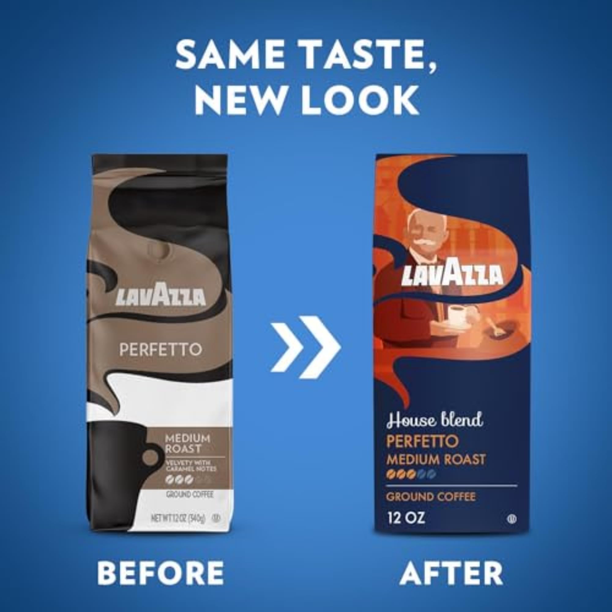 Lavazza House Blend Perfetto Ground Coffee 12oz Bag, Medium Roast, Full-bodied, Intensity 3/5, 100% Arabica, Ideal for Drip Brewers, (Pack of 1)