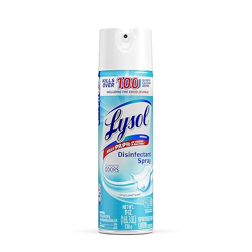 Lysol Disinfectant Spray, Household Essential Cleaning Supplies, Multi-Purpose Room Spray, Antibacterial Sanitizer Spray, Upholstery Deodorizer, Home