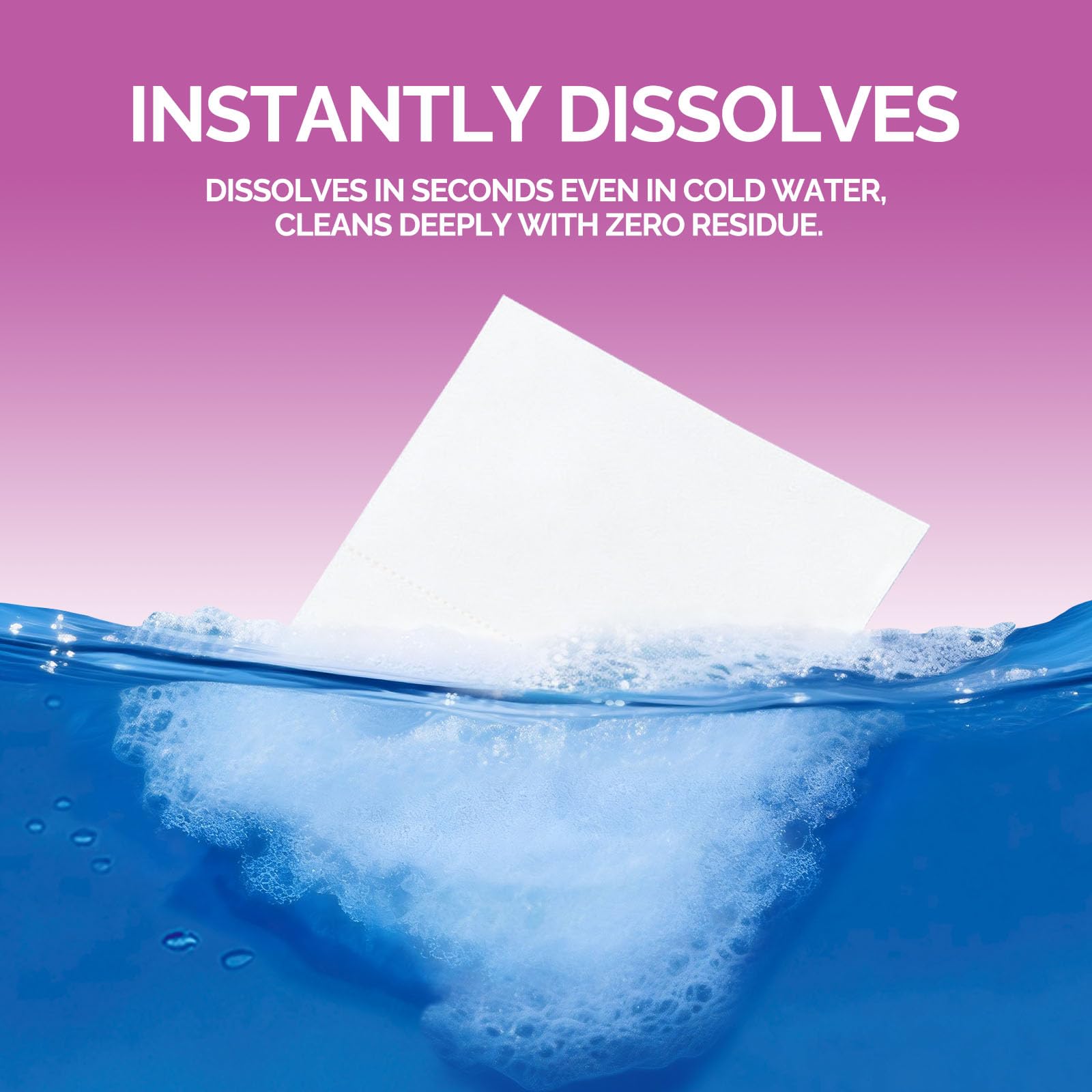 blue fresh Laundry Detergent Sheets Lavender Scent - Dual-Effect Laundry Soap Sheets for Travel, No Residue & Hypoallergenic Washer Sheets Detergent