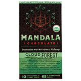 Mandala Superfood Low Glycemic Bean-to-Bar Chocolate (2.2 oz Bar) Organic, Artisan, Healthy, Vegan, Made with Adaptogens (Cloud Forest, 6-pack)