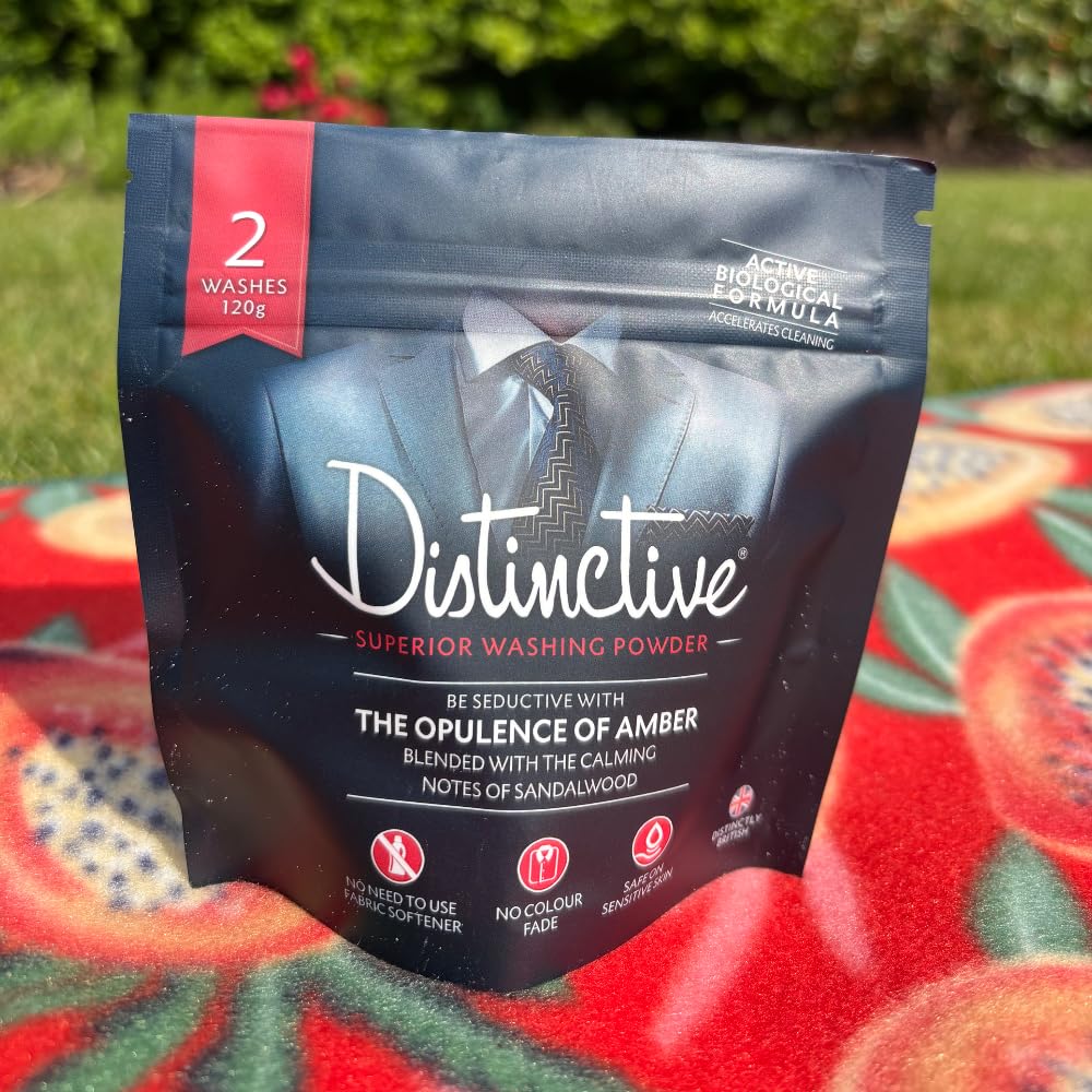 Distinctive Mini Washing Powder Pack - 2-Wash Detergent | Travel Size, Compact, Portable Laundry Powder | Ideal for Trips, Camping, Emergencies