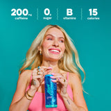 Alani Nu BREEZEBERRY, Sugar Free, Low Calorie Energy Drinks, 200mg Caffeine, Biotin, B Vitamins, Zero Sugar, 10 Calories, 12 Fl Oz Cans, 24 Pack