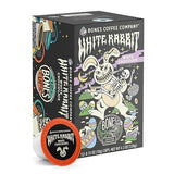 Bones Coffee Company White Rabbit, White Chocolate Flavored Coffee Pods, Low Acid Medium Roast Single-Serve Bones Cups, Compatible with 1.0 & 2.0