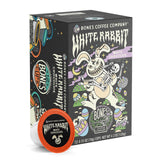 Bones Coffee Company White Rabbit, White Chocolate Flavored Coffee Pods, Low Acid Medium Roast Single-Serve Bones Cups, Compatible with 1.0 & 2.0