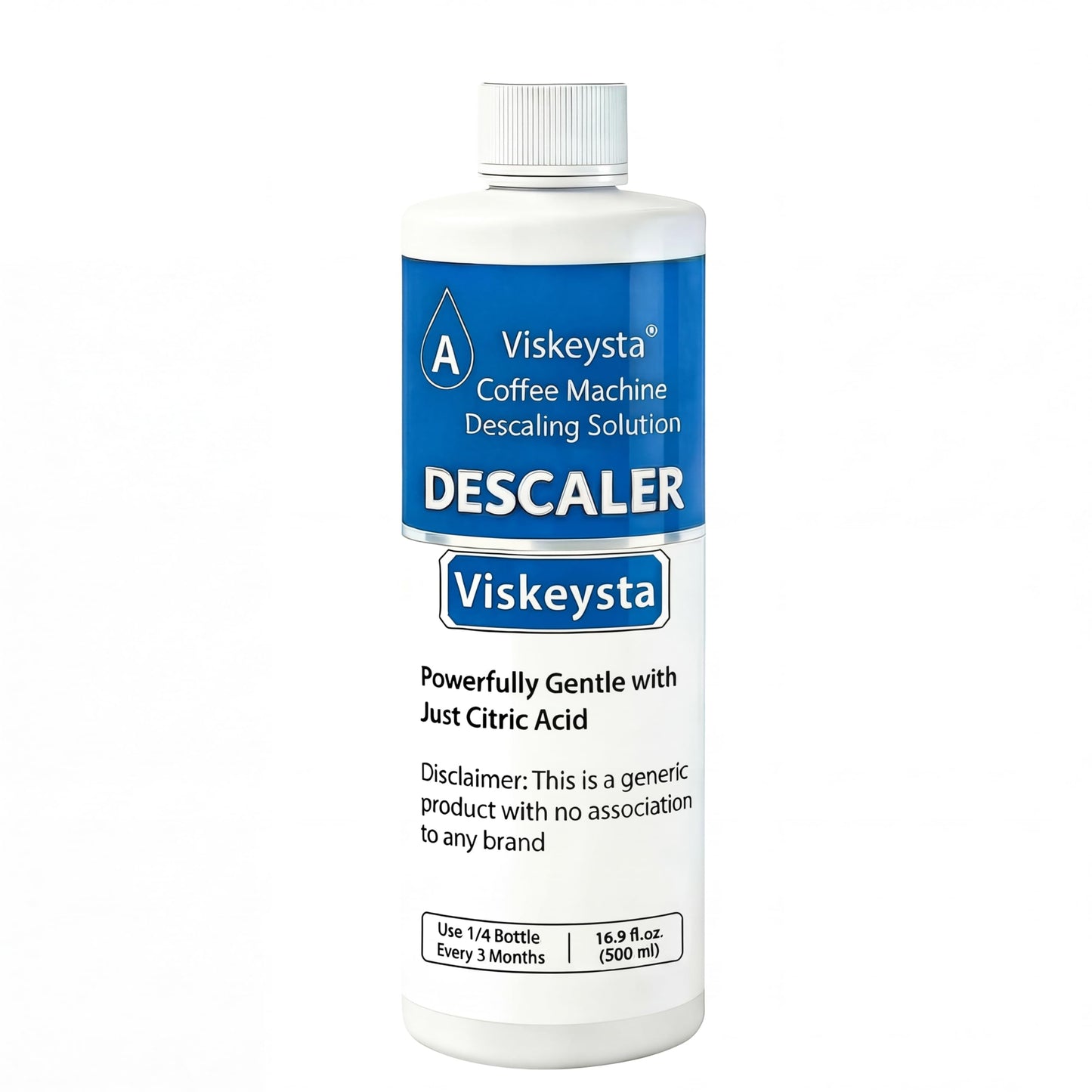 Viskeysta Descaling Solution Compatible with Cuisinart Coffee Machines, 500ml Bottle for 4 Uses