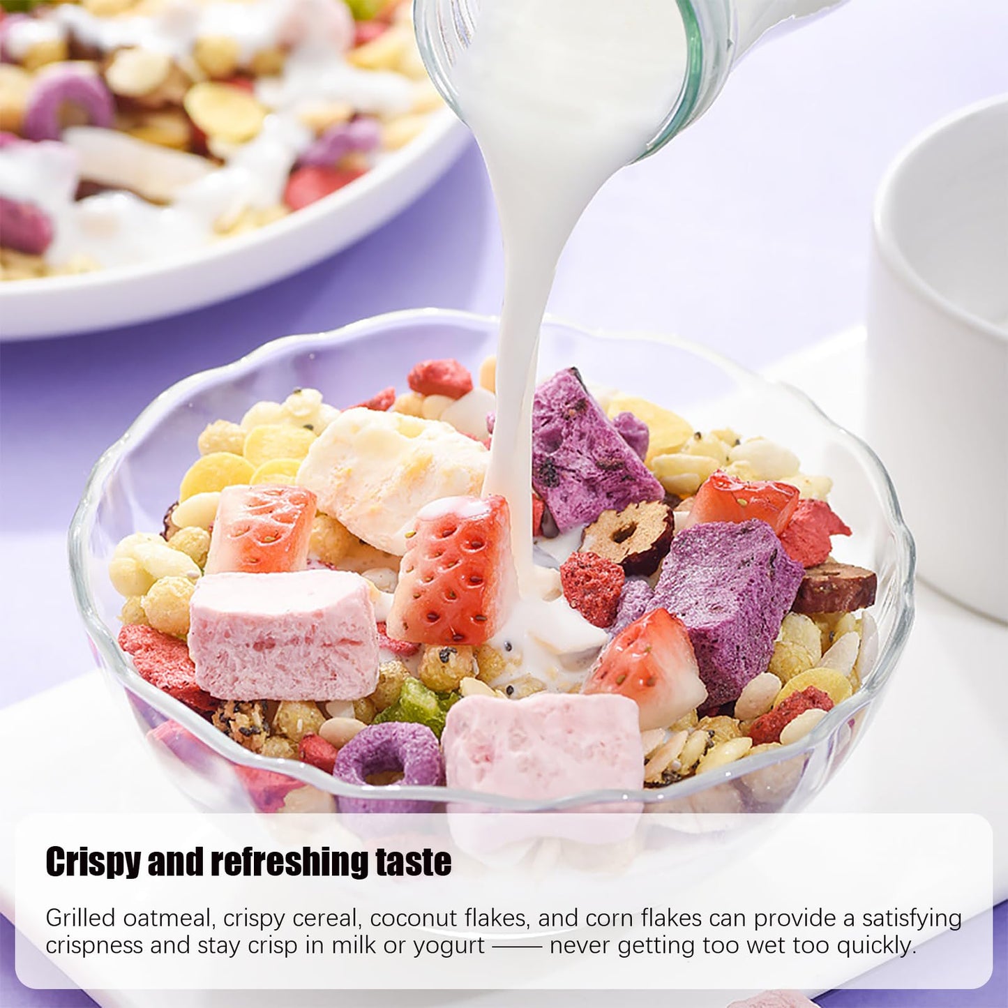 Chia Seed Yogurt Fruit Oats 400g/14.1oz Sugar Free?Breakfast/Snack.Nutritional breakfast, low sugar, Congee?Dietary Fiber