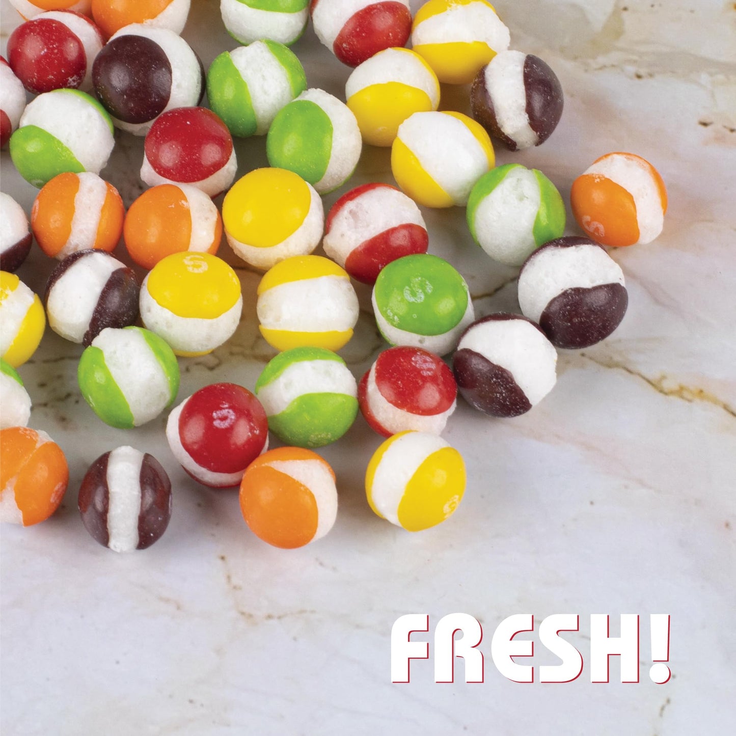 MiMa Flavorful Freeze-Dried Asteroids - Assorted Fruit Candy (10oz, Original Rainbow) - Mothers Day Candy, Basket Stuffers & Fillers, Crunchy Freeze