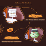 Halloween Candy Marshmallows,Fun Pumpkin Ghost-Shaped Candies,Creative Gifts for Kids,Dessert Toppings,Display Box Packaging,16 Pack