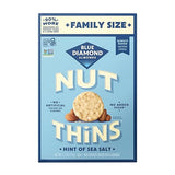 Blue Diamond Almonds Nut-Thins Gluten Free Cracker Crisps, Hint Of Sea Salt, Family Size, Sea Salt, 7.7 oz (Pack of 1)