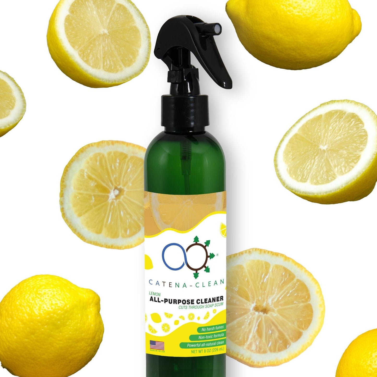 All Natural Lemon Scented Bathroom Cleaner (Pack of 1)- Multipurpose, Powerful Spray for Shower, Toilet, Sink & Tub - Descaler, Limescale, Grime
