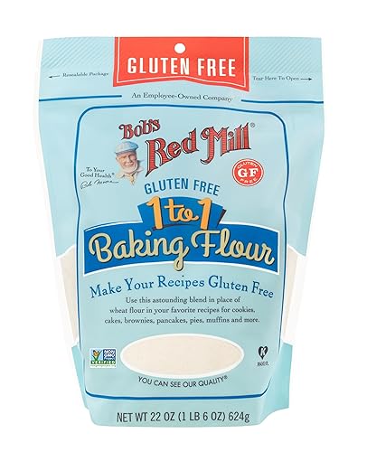 Bob's Red Mill Gluten Free 1 to 1 Baking Flour, 22oz (Pack of 1) - Non GMO, Vegan, Kosher