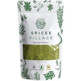 SPICES VILLAGE Dried Spinach Powder, 4 oz, Natural Ground Spinach Leafs, Whole Leaf Spinach Powder, Kosher, Gluten Free, Vegan, Non GMO, Resealable