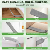 Retractable Gap Dust Cleaner Cleaning Tools with 2 Microfiber Dusting Cloths, Flat Duster Withextension Pole, Used for Cleaning Sofas, Sofa Beds