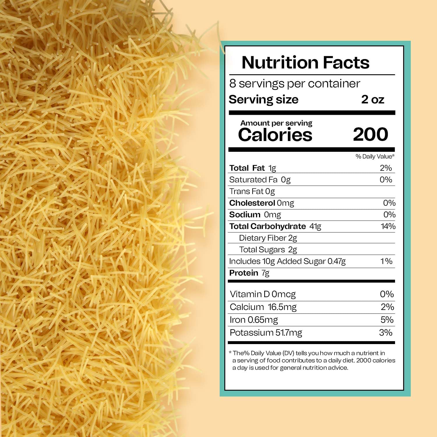 Crispa Premium Quality Vermicelli -16oz (1Lb), Delicious and Rich in Essential Nutrients Easily Cooked in 3 Minutes Tasty Pasta Having No Cholesterol
