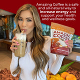 Superfoods Company | Amazing Coffee - Instant Coffee| Mushrooms, Superfoods - Hazelnut French Roast - Gluten Free, Non-GMO, Sugar Free, Vegan, Keto