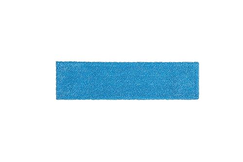 Rubbermaid Commercial Products 18 inch Adaptable Flat Mop Microfiber Pad, Blue, for Janitorial/Professional Cleaners and Light-Duty Cleaning/Mopping